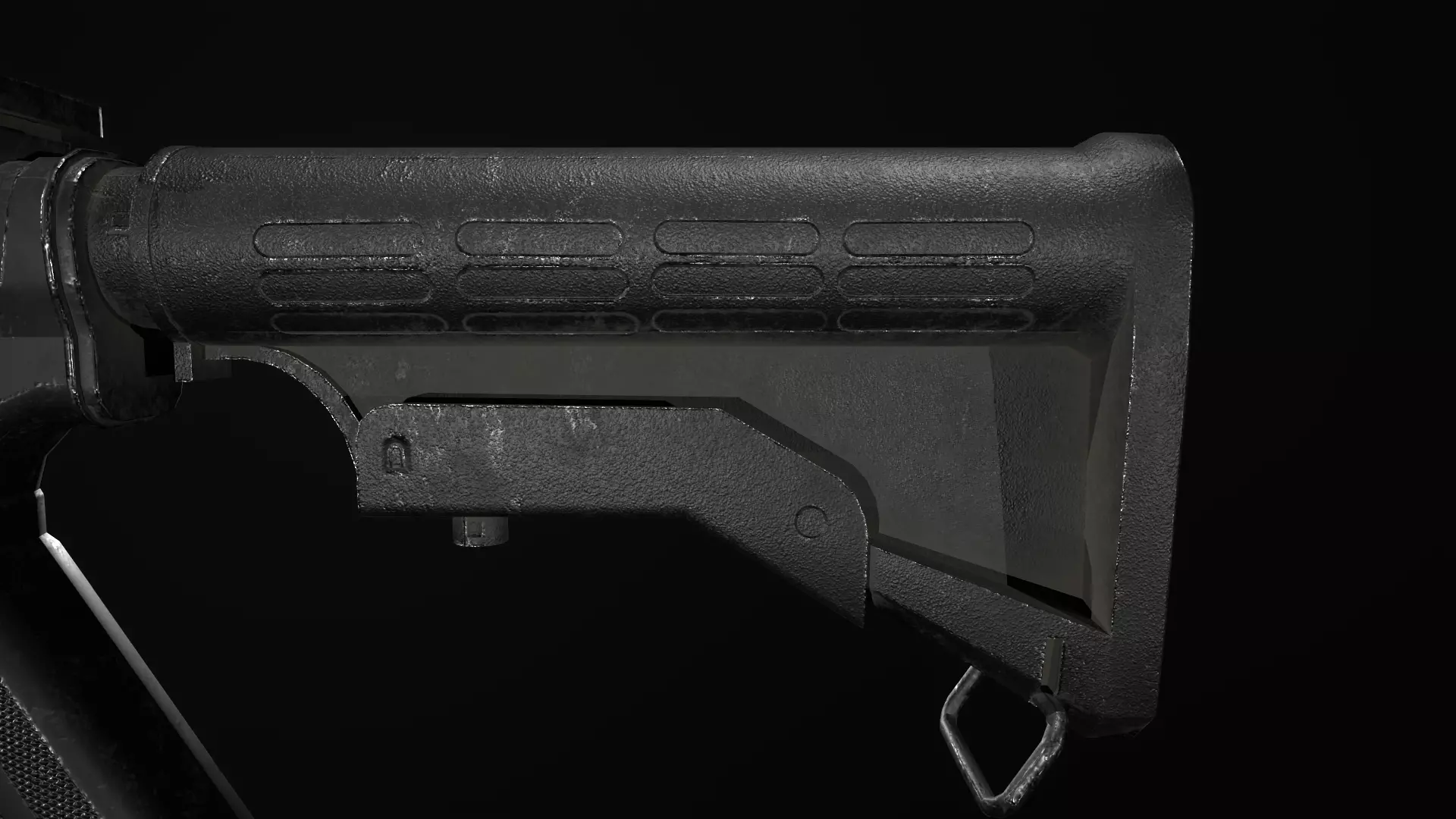 M4A1 Rifle Free low-poly 3D model_7