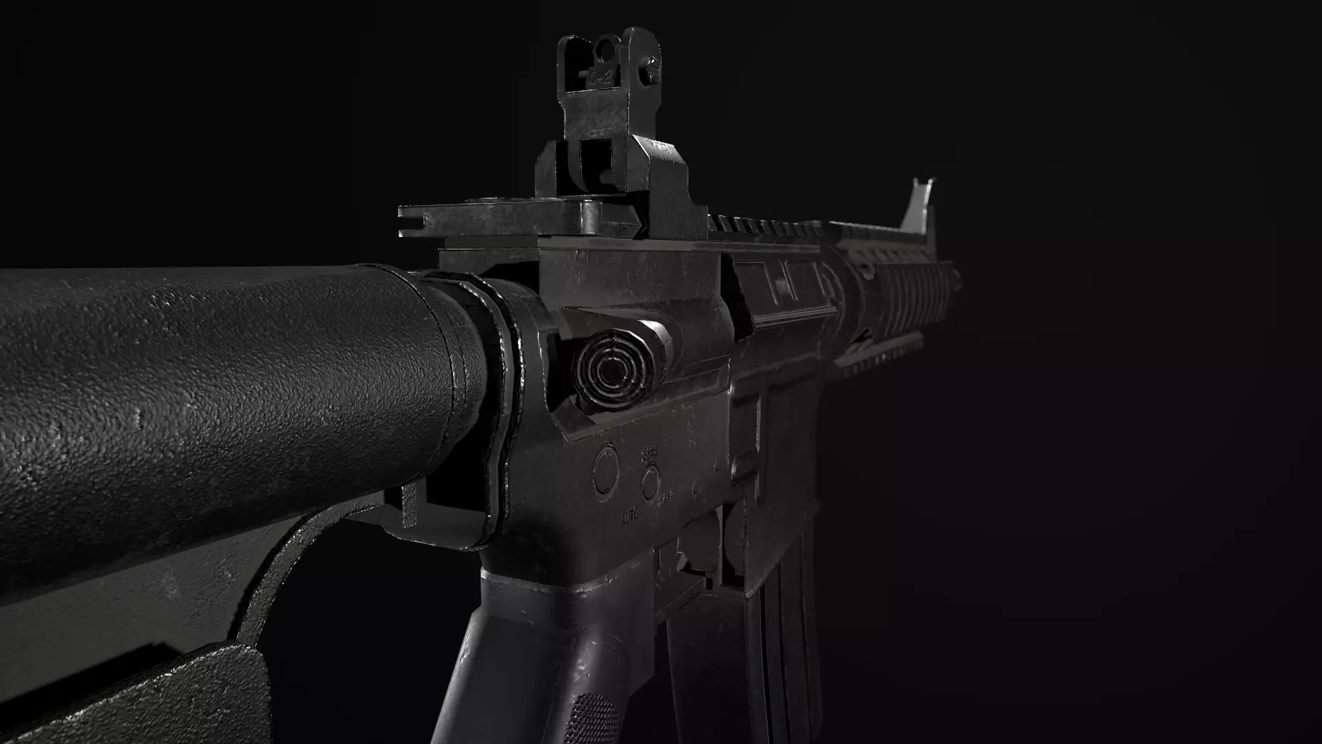 M4A1 Rifle Free low-poly 3D model_10