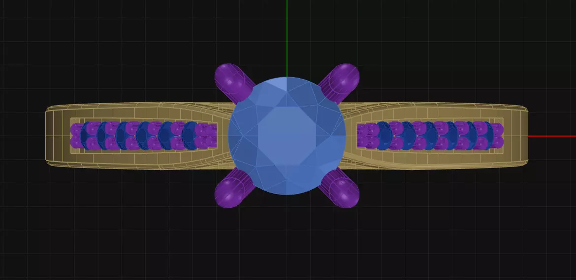 36 Prong Diamond Engagement Ring 3D print model_1