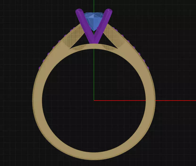 36 Prong Diamond Engagement Ring 3D print model_2