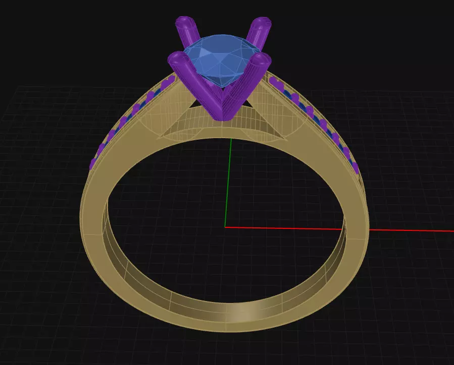 36 Prong Diamond Engagement Ring 3D print model_0