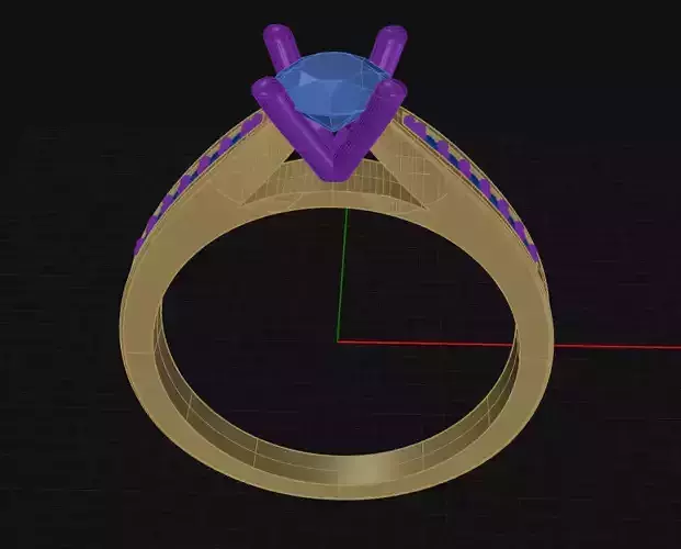 36 Prong Diamond Engagement Ring 3D print model