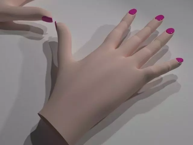 Female Hand Low-poly 3D model_3