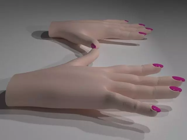 Female Hand Low-poly 3D model_4