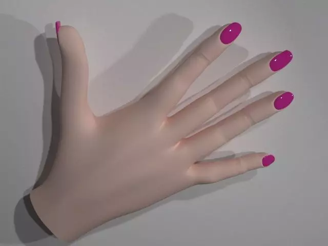 Female Hand Low-poly 3D model_0