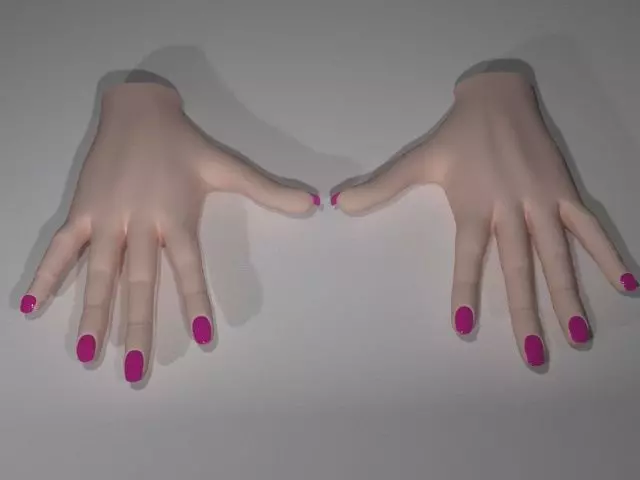 Female Hand Low-poly 3D model_1