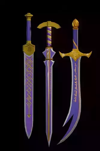 Historical Sword Series weapon pack low poly