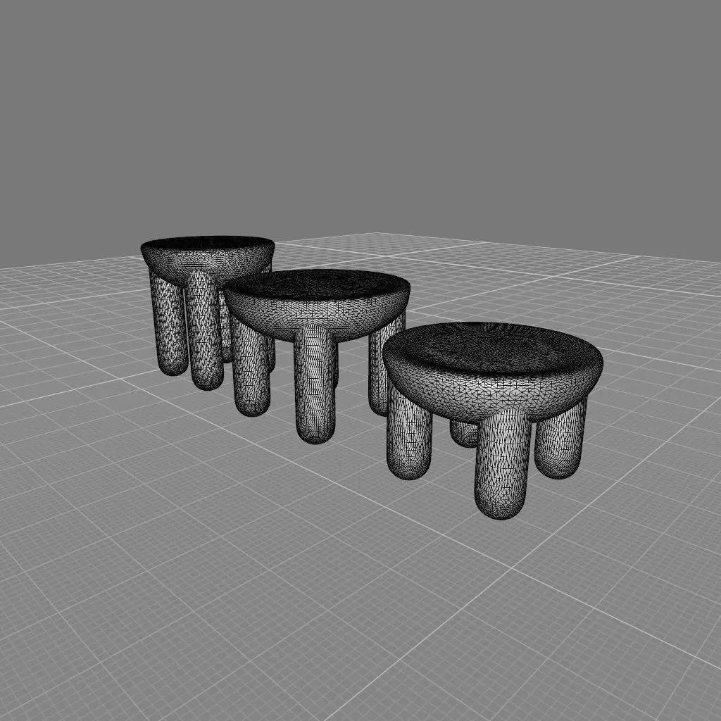  Freyja Coffee Tables 3 sizes 3D model_5