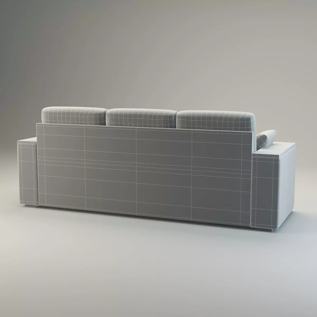 Straight Sofa Natali - Basic Model  3D model_1