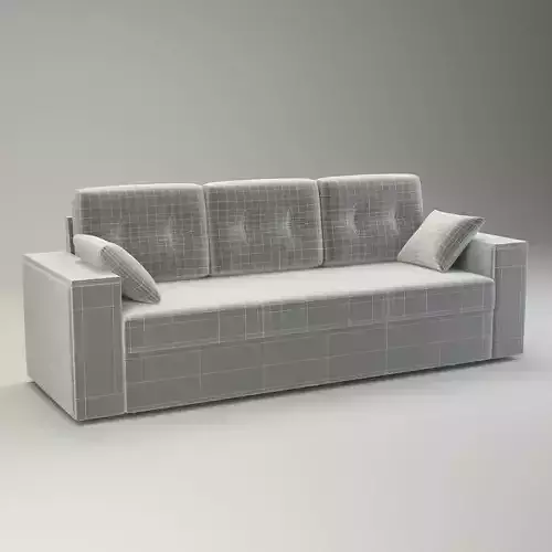 Straight Sofa Natali - Basic Model  3D model