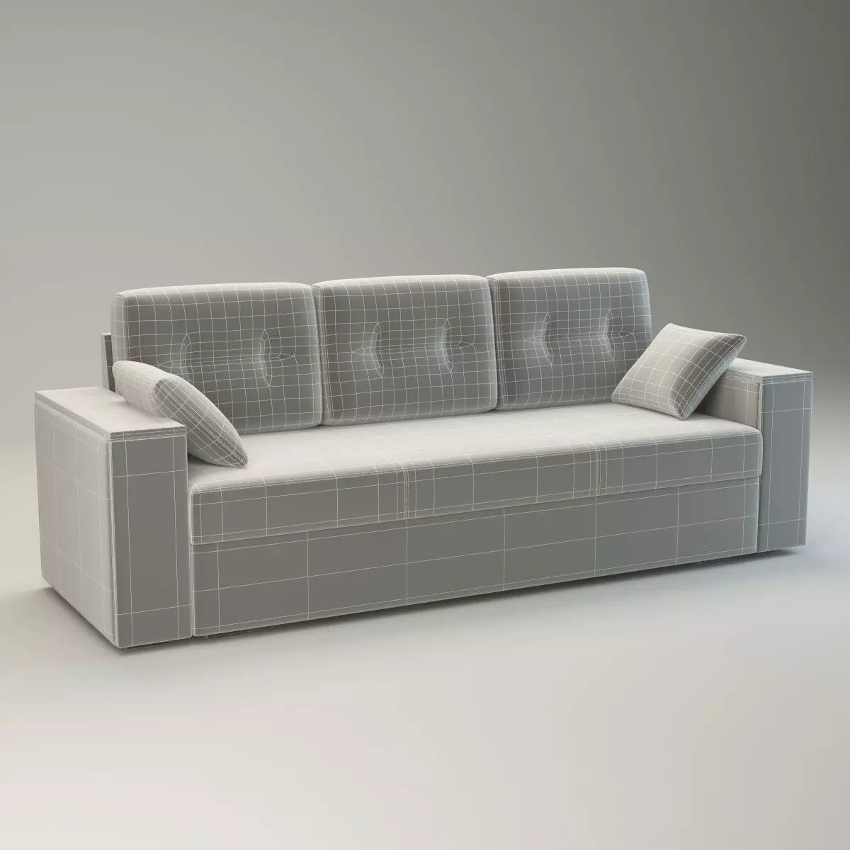 Straight Sofa Natali - Basic Model  3D model_0