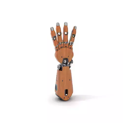 Wooden Robotic Hand model pack with PBR Textures