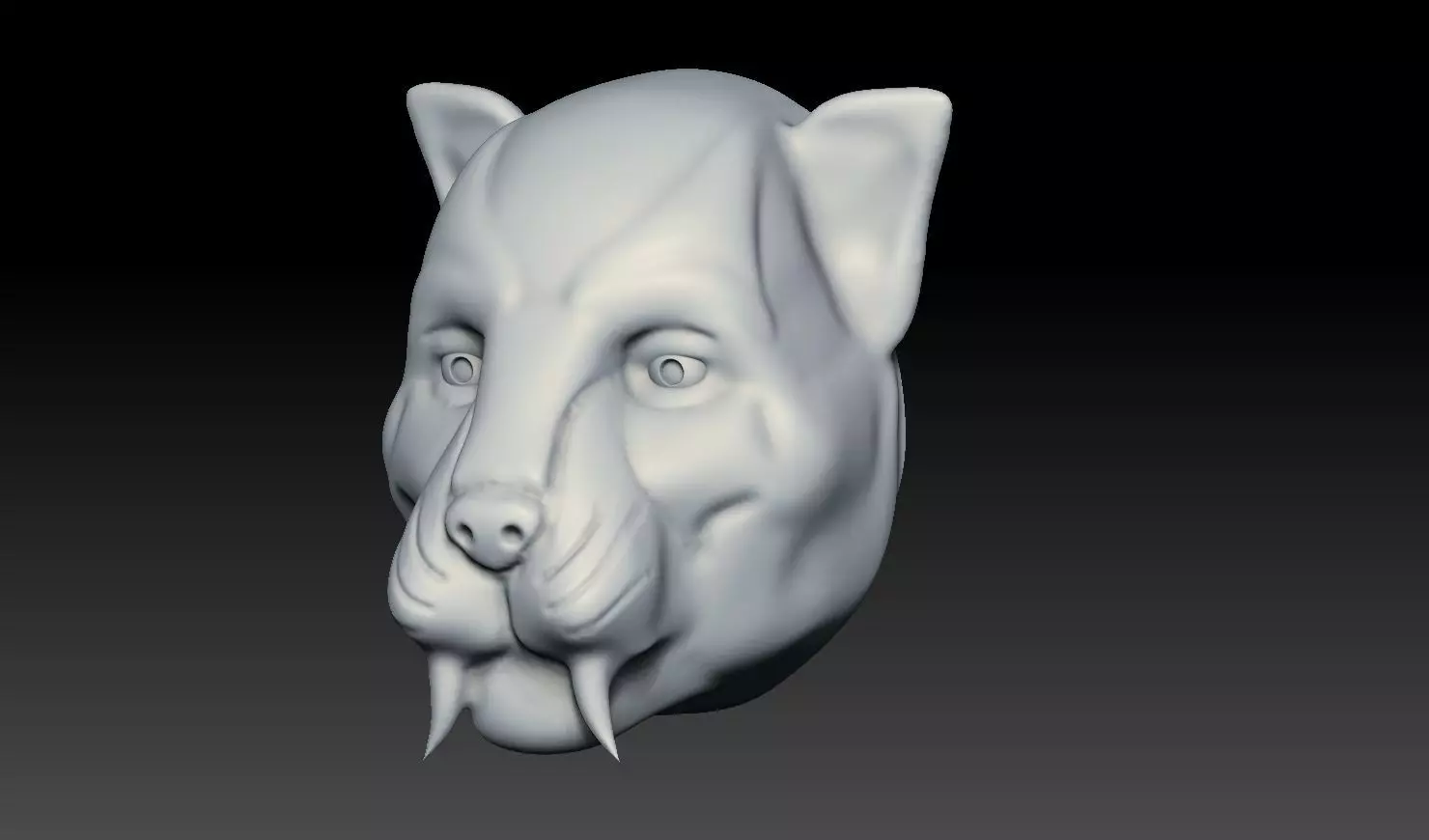 Realistic Tiger Head 3D Print Model 3D print model_1