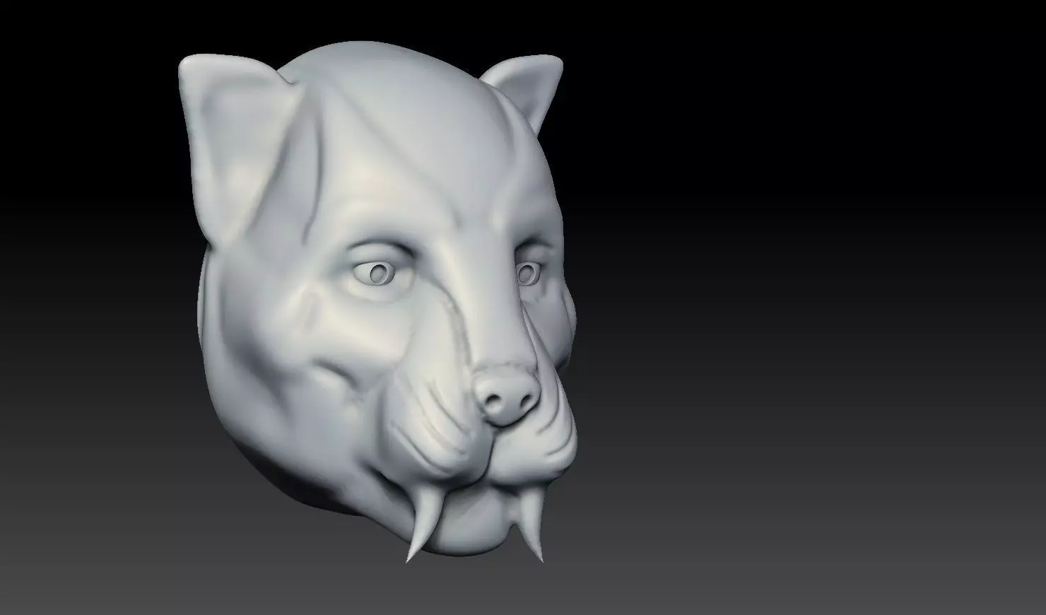 Realistic Tiger Head 3D Print Model 3D print model_4