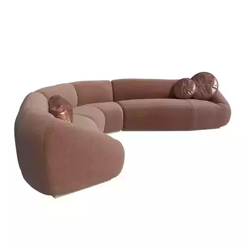 Stahl and Band Sectional sofa 3D model