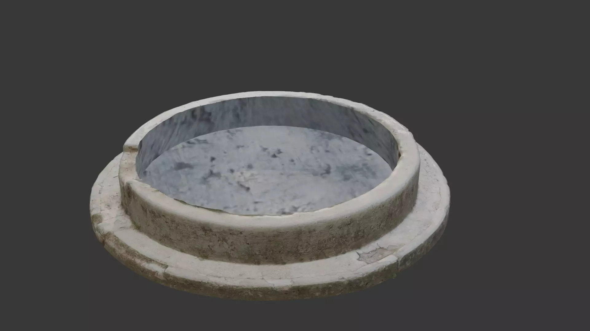 Concrete Manhole Cover Scan Low-poly 3D model_4
