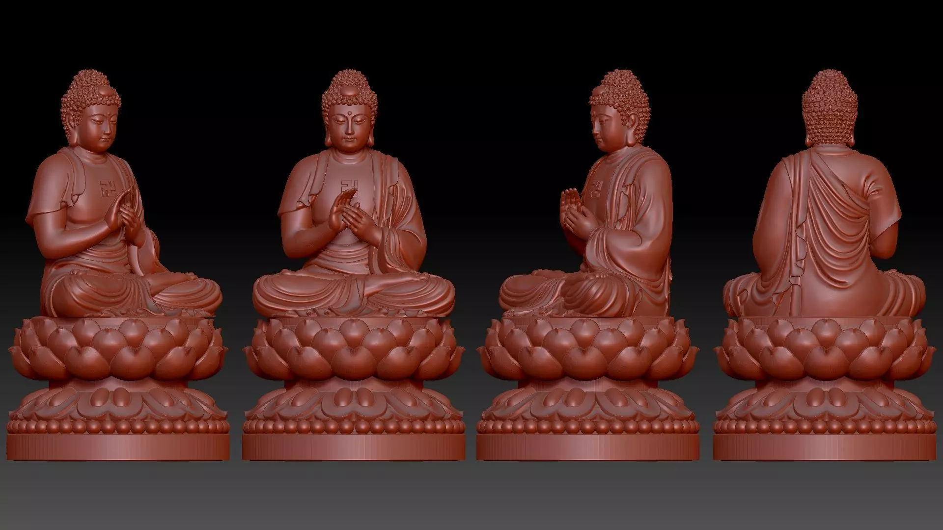 Amitabha Buddha  3D print model_8
