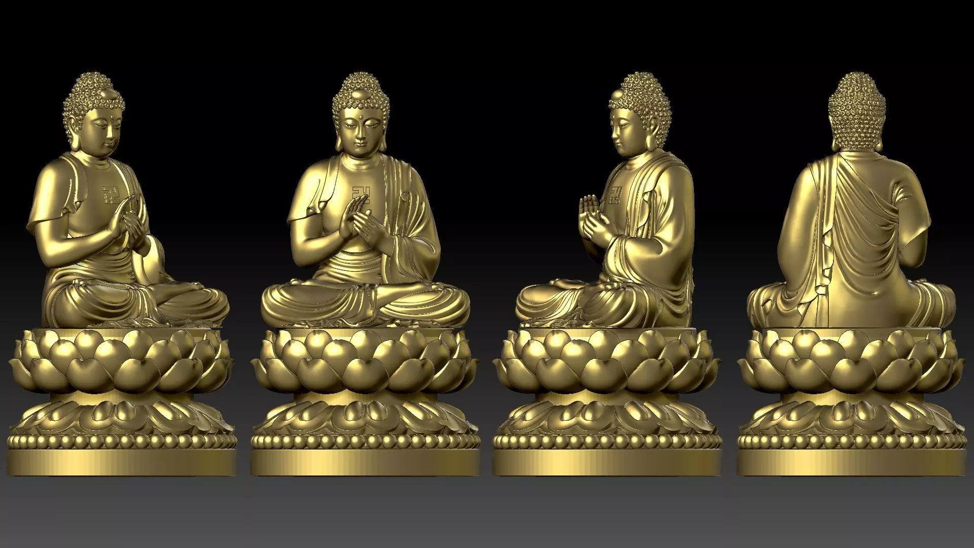 Amitabha Buddha  3D print model_7
