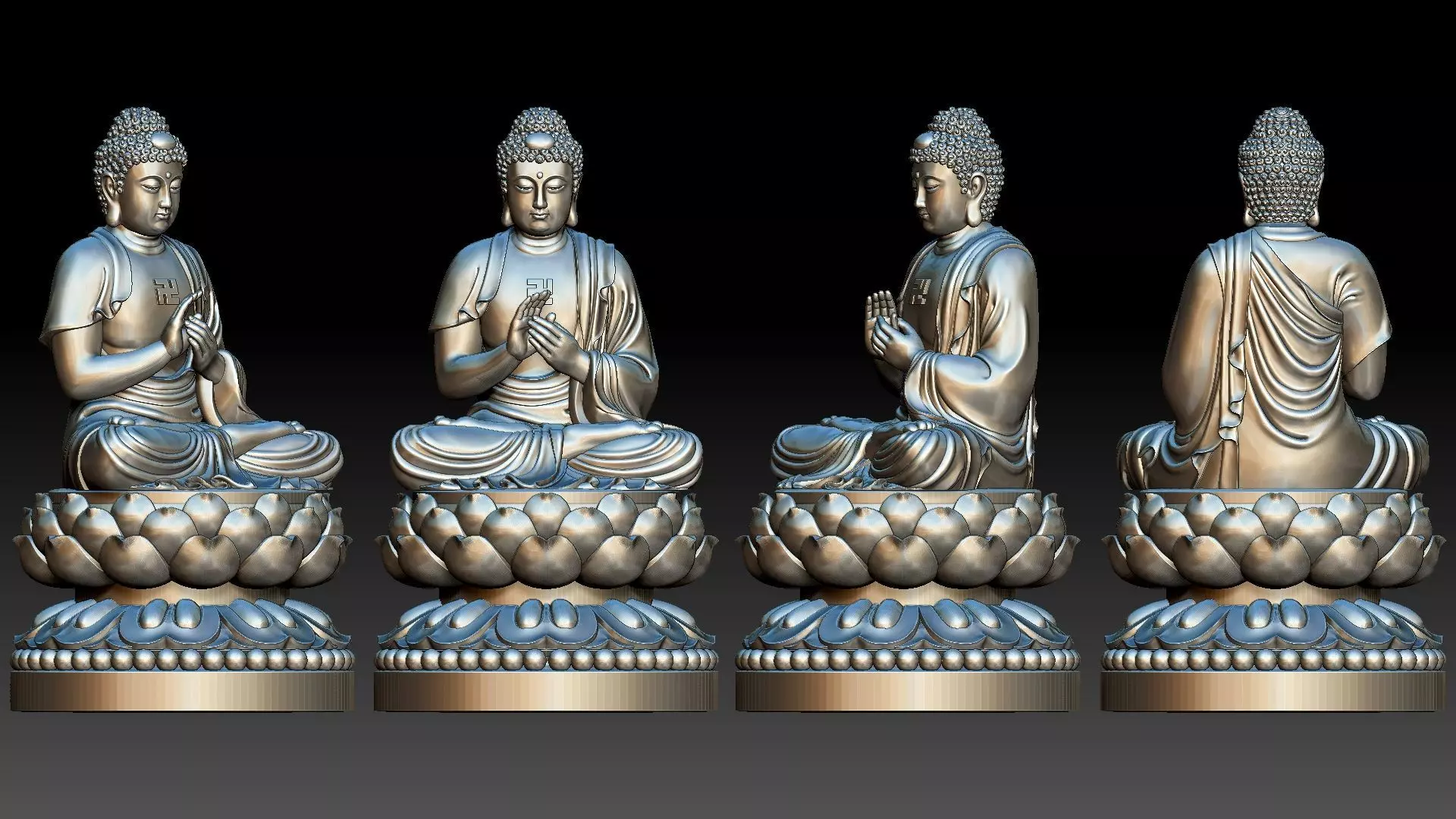 Amitabha Buddha  3D print model_0