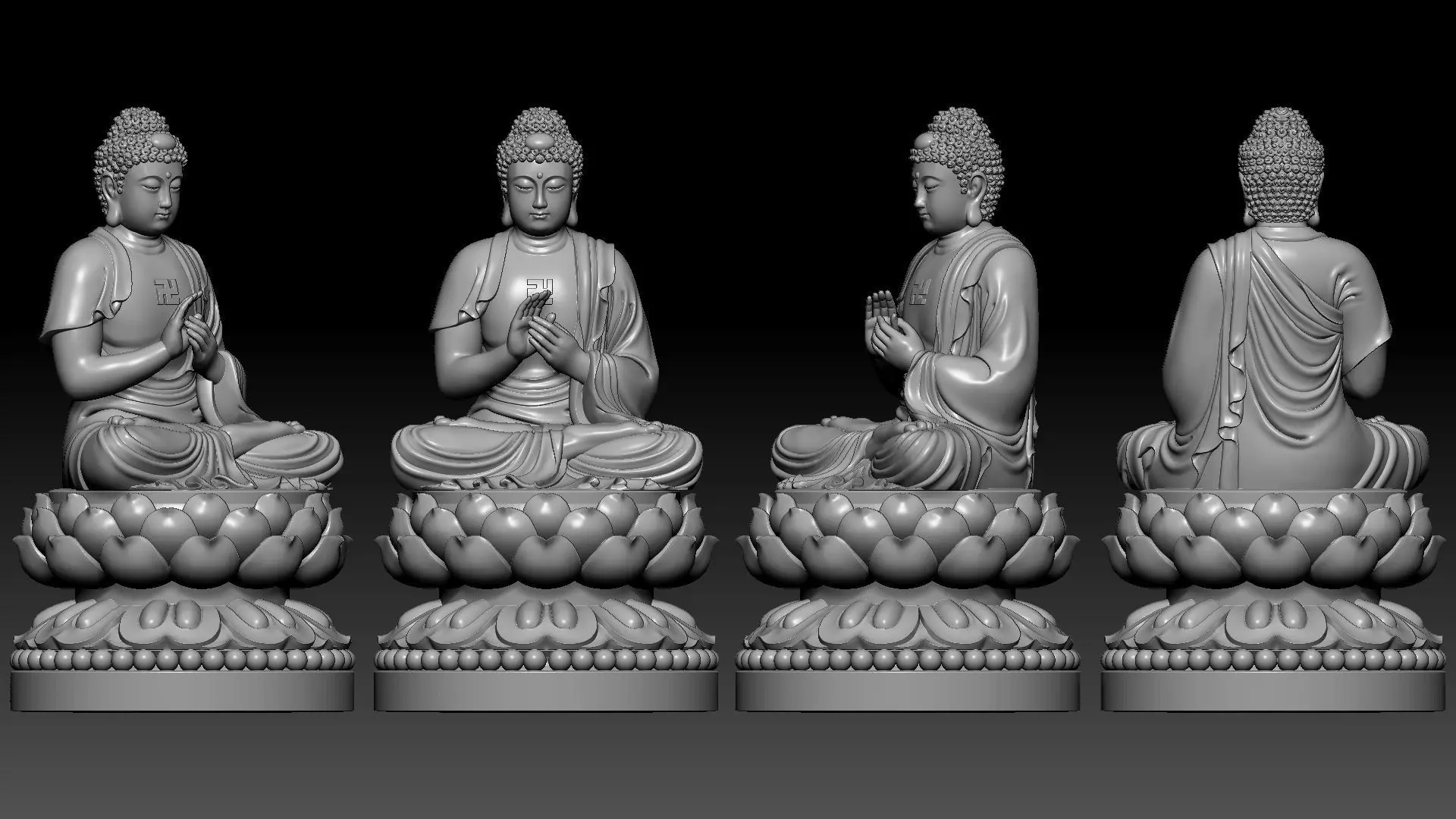 Amitabha Buddha  3D print model_13