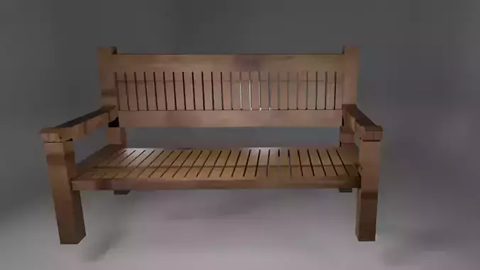 wooden bench