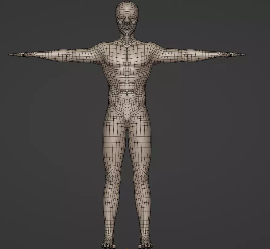 Male Anime Protagonist Base Body 3D model_7