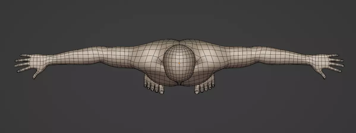 Male Anime Protagonist Base Body 3D model_9