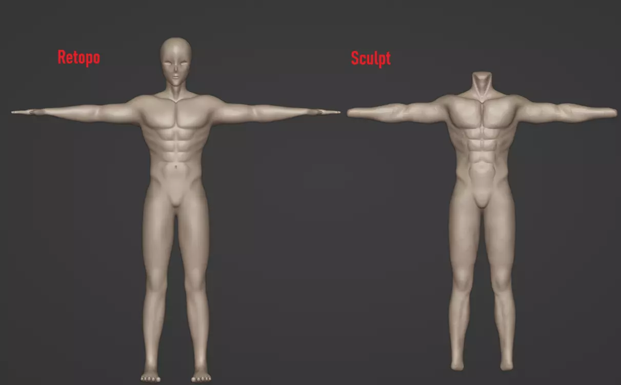 Male Anime Protagonist Base Body 3D model_0