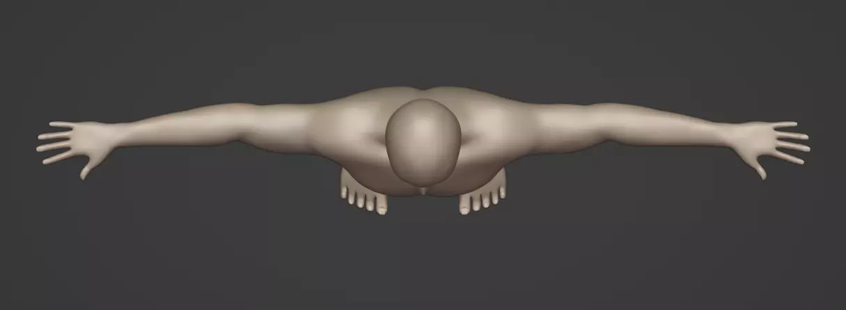 Male Anime Protagonist Base Body 3D model_3