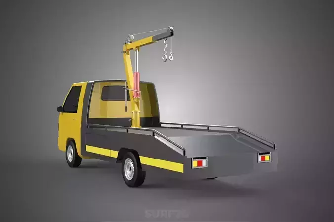 JACK CRANE LIFTER HAND CRANK WINCH HOIST TOW TRUCK PICKUP TOWING 3D model
