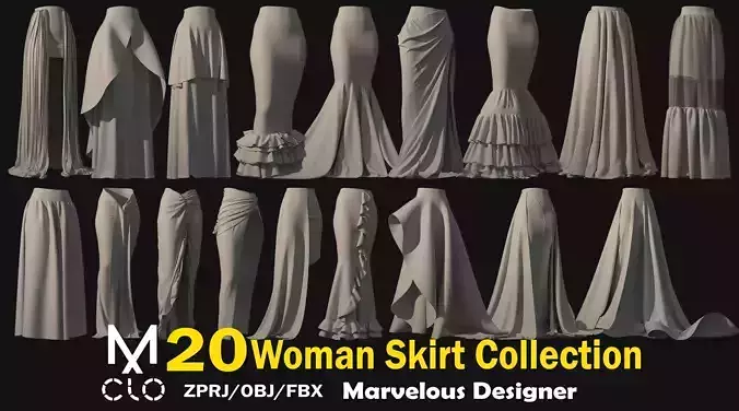 20 Woman Skirt Collection