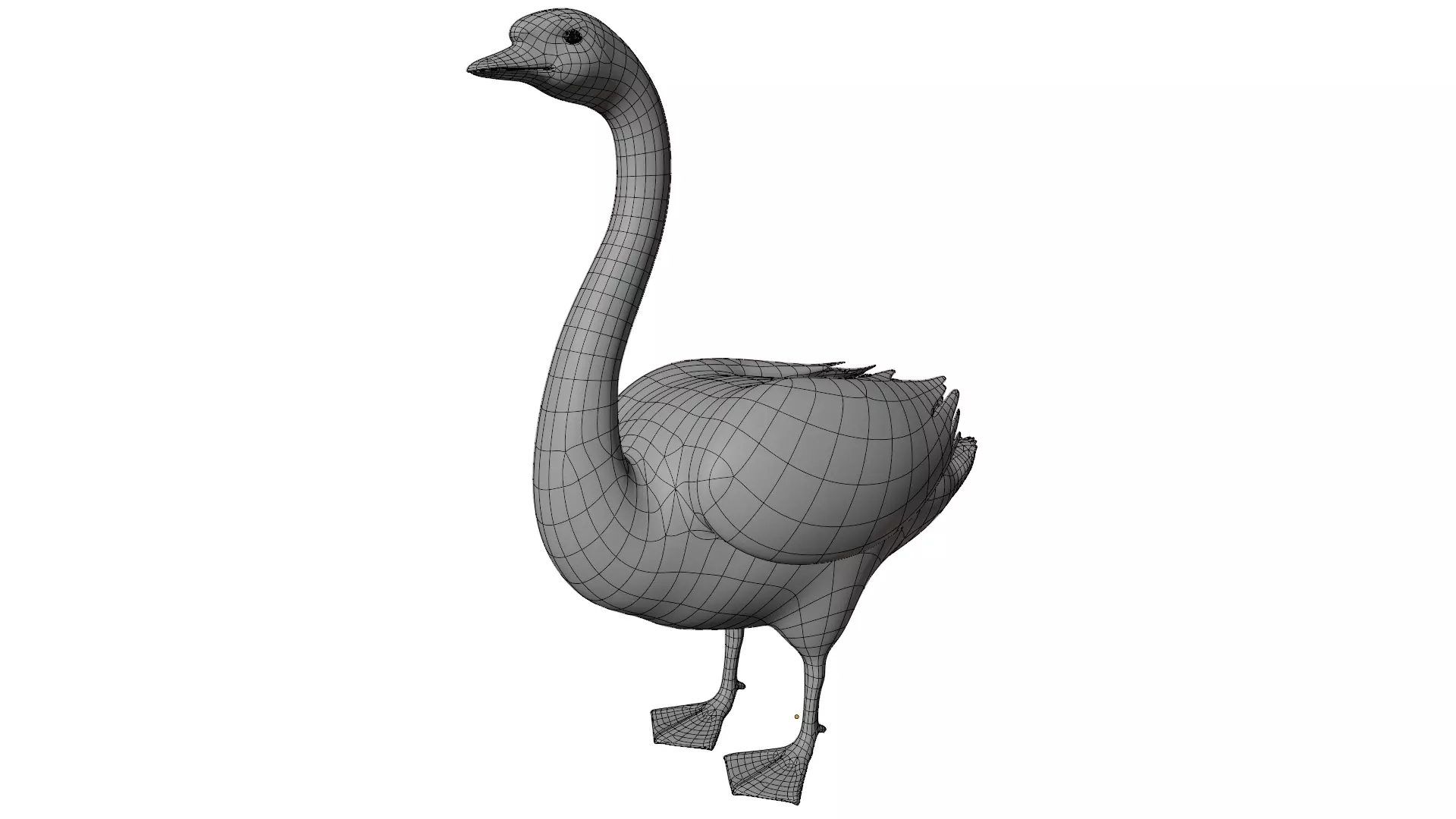 Swan Bird 3D model_9