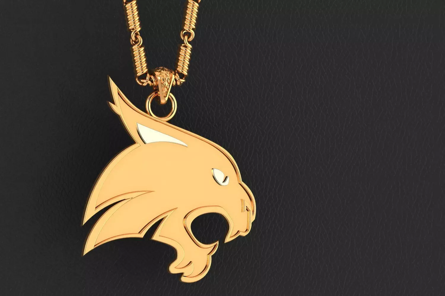 University Bobcat Pendant 3D print model