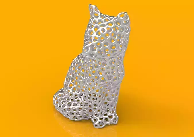 Fox Voronoi-Style Animal