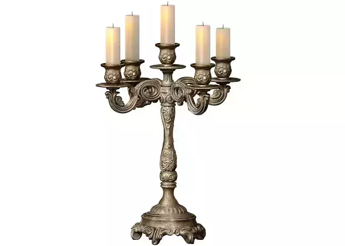 Bronze Tabletop Antique Metal classic Candlestick Candelabra