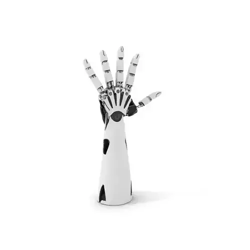 Futuristic Robotic Hand Model Pack with Articulated Joints Low-poly 3D model