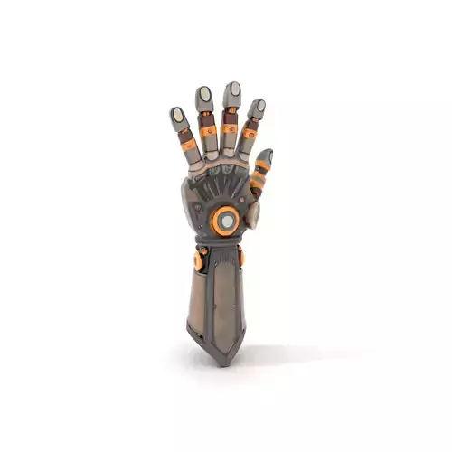Steampunk Robotic Hand Model Pack Low-poly 3D model