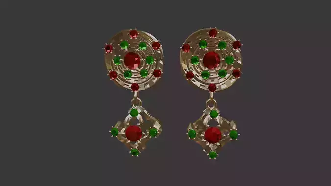 3D Printable Earrings Designs - Fashion Earring-23