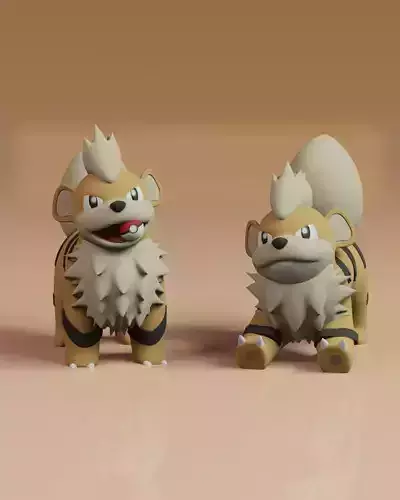 Growlithe Pokemon Fanart 2 Poses