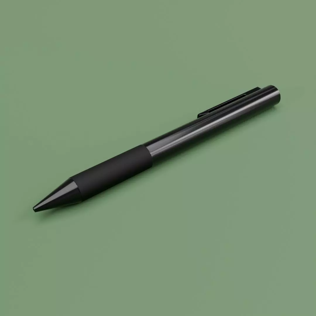 Metallic Pen 3D model_1