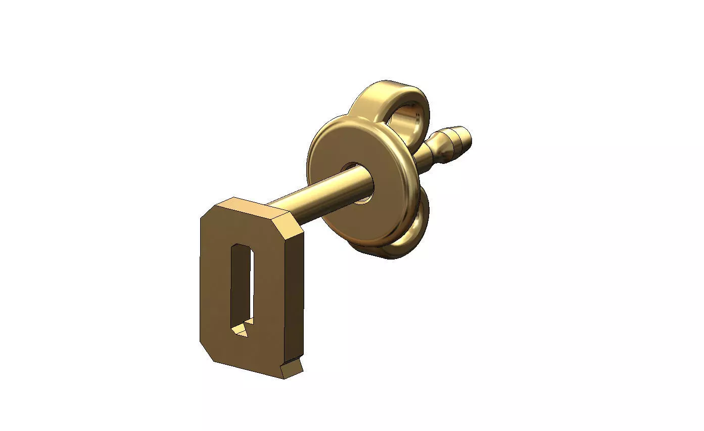 Q letter varsity font stud earring 3D print model