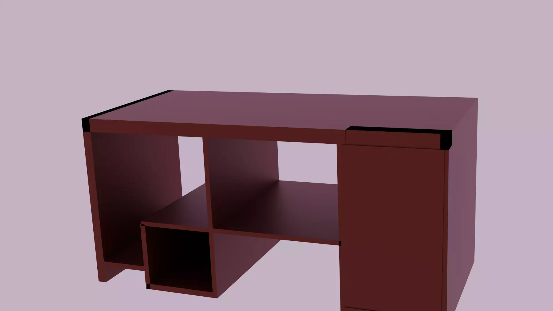 realistic office table Low-poly 3D model