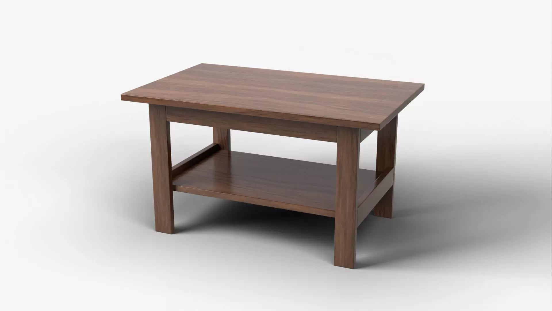 Coffee Table 02 - Walnut Wood Low-poly 3D model_0