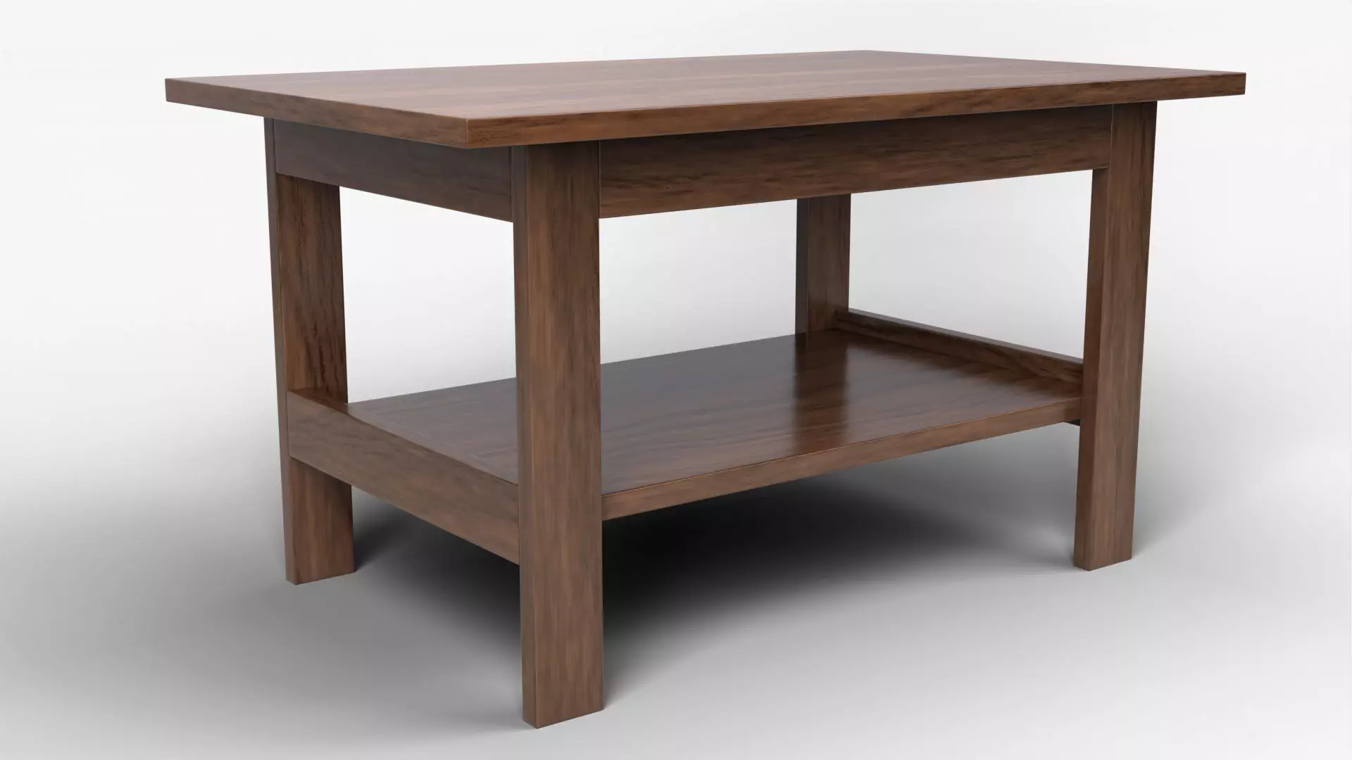Coffee Table 02 - Walnut Wood Low-poly 3D model_3