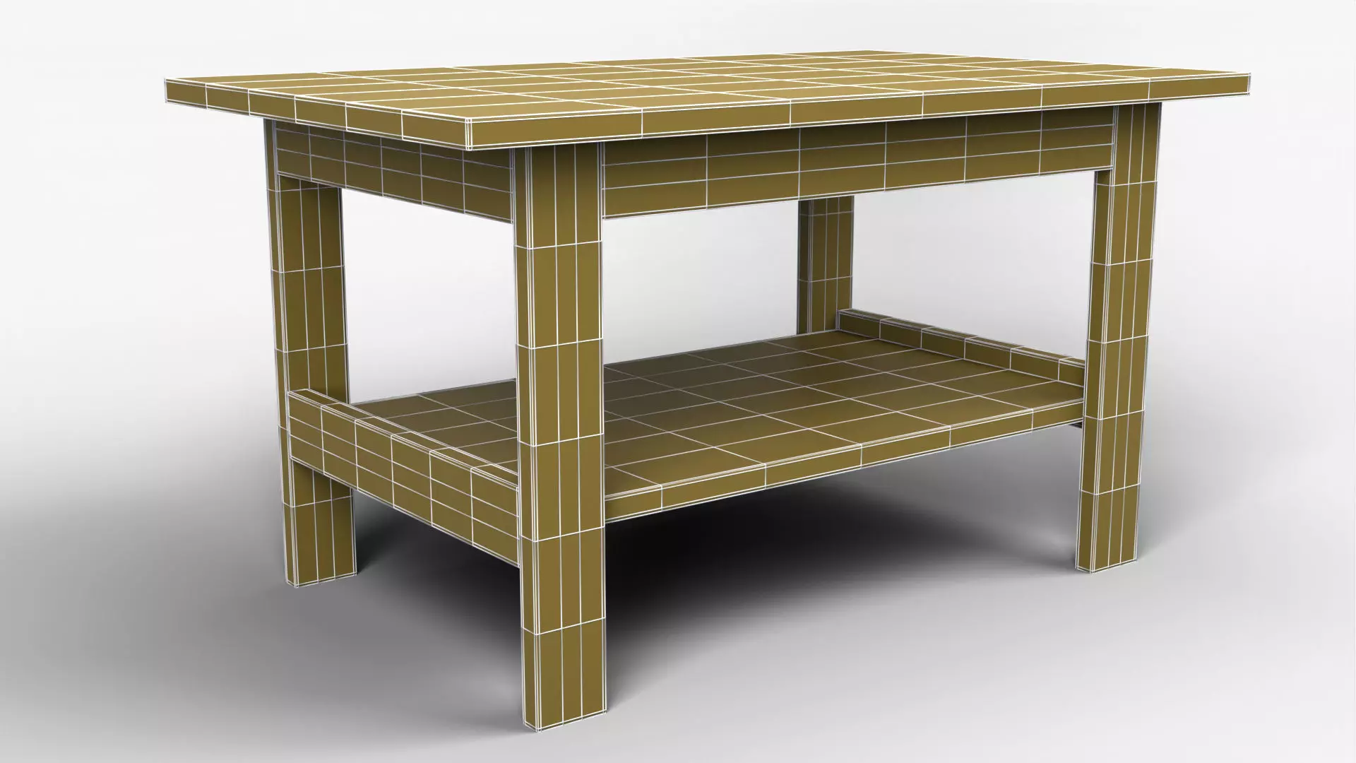 Coffee Table 02 - Walnut Wood Low-poly 3D model_12