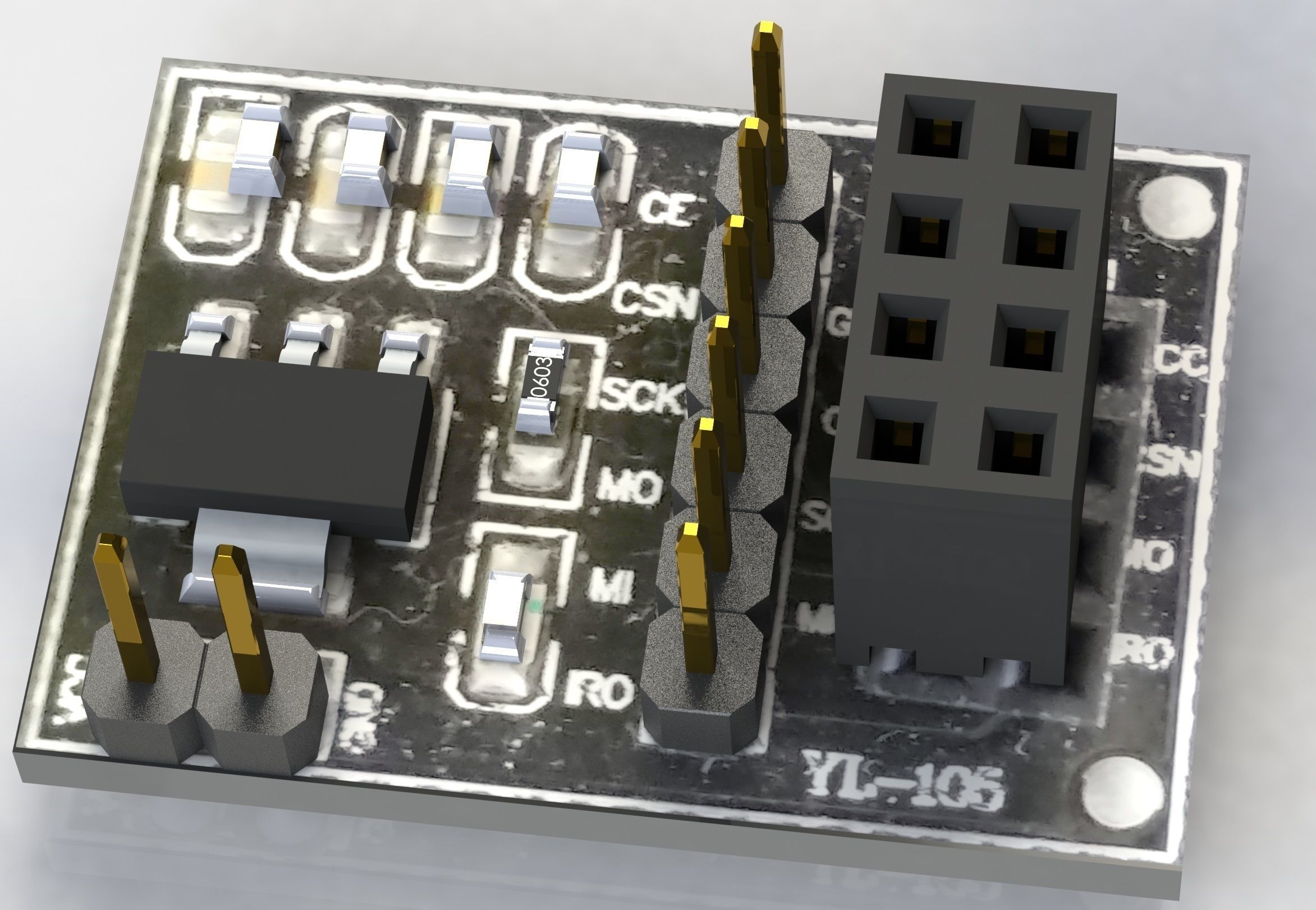 NRF24L01 Power adapter Free 3D model_4