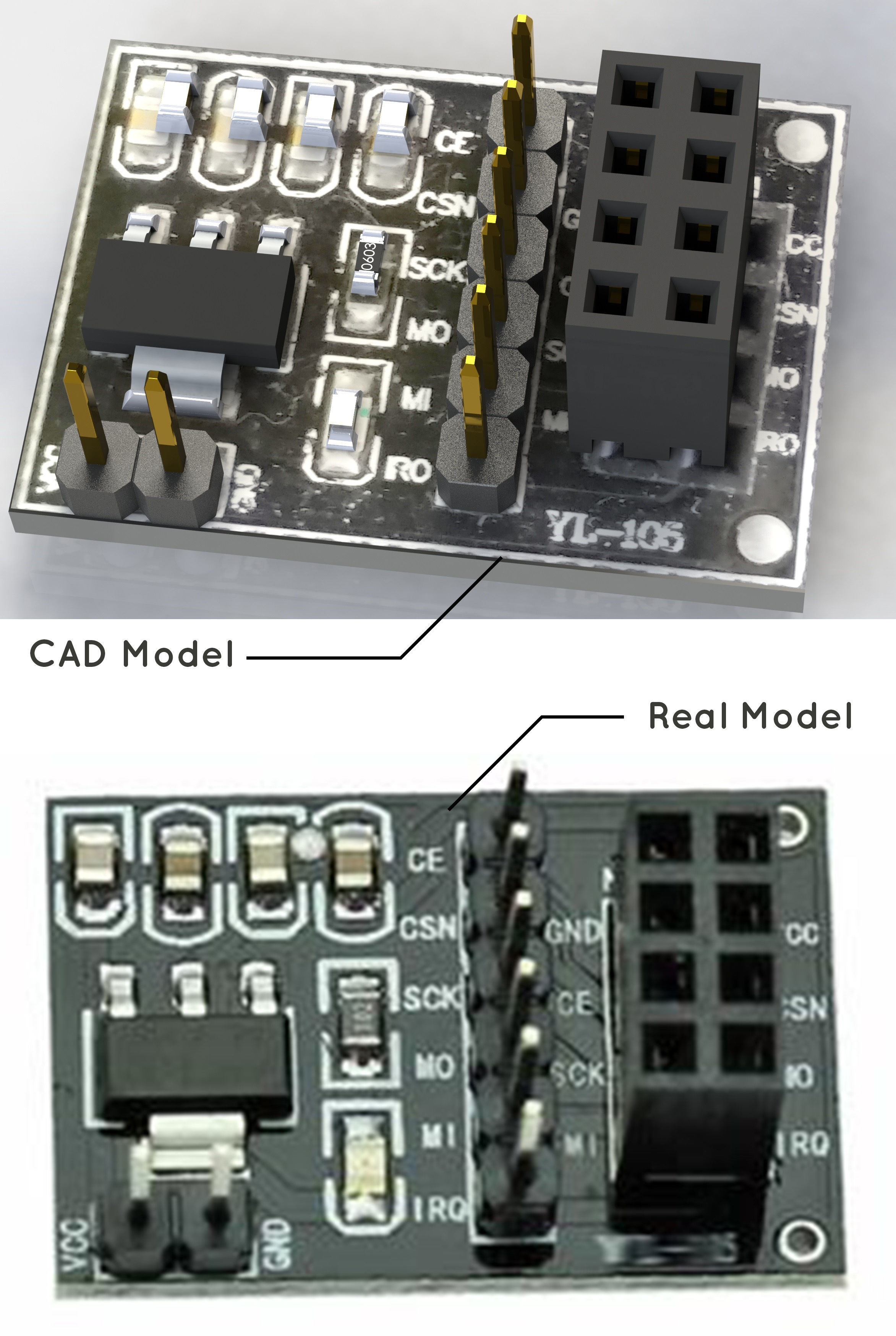 NRF24L01 Power adapter Free 3D model_5