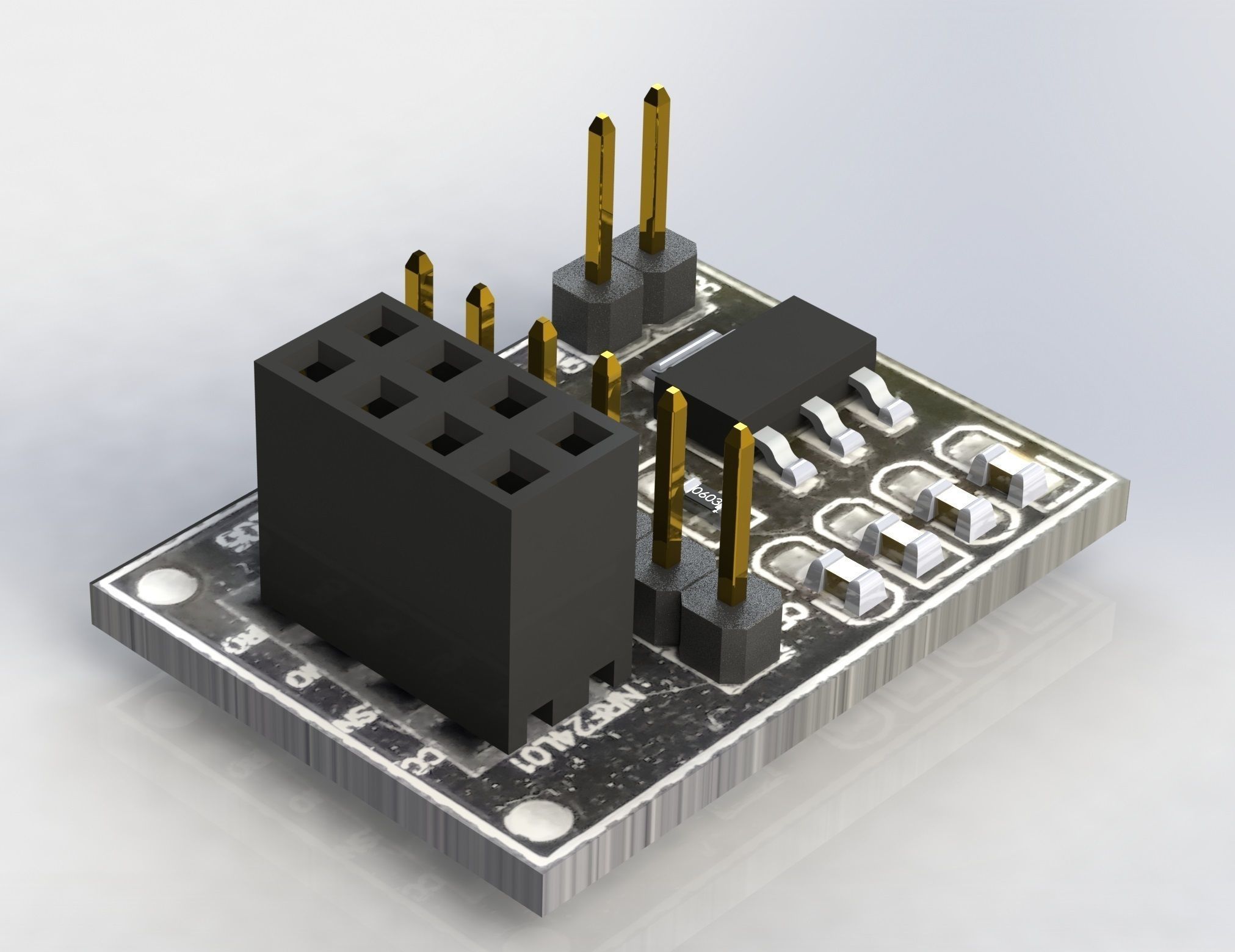 NRF24L01 Power adapter Free 3D model_3