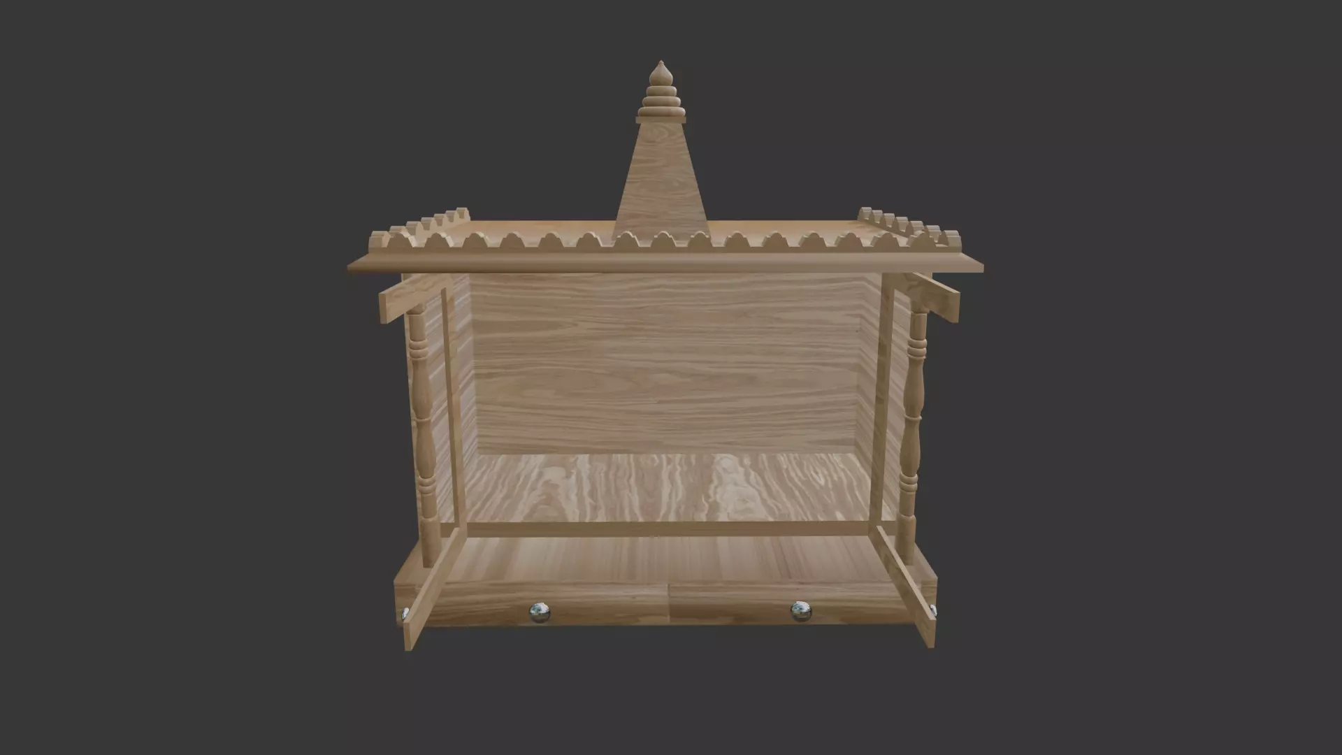 Low-Poly Temple Low-poly 3D model_0