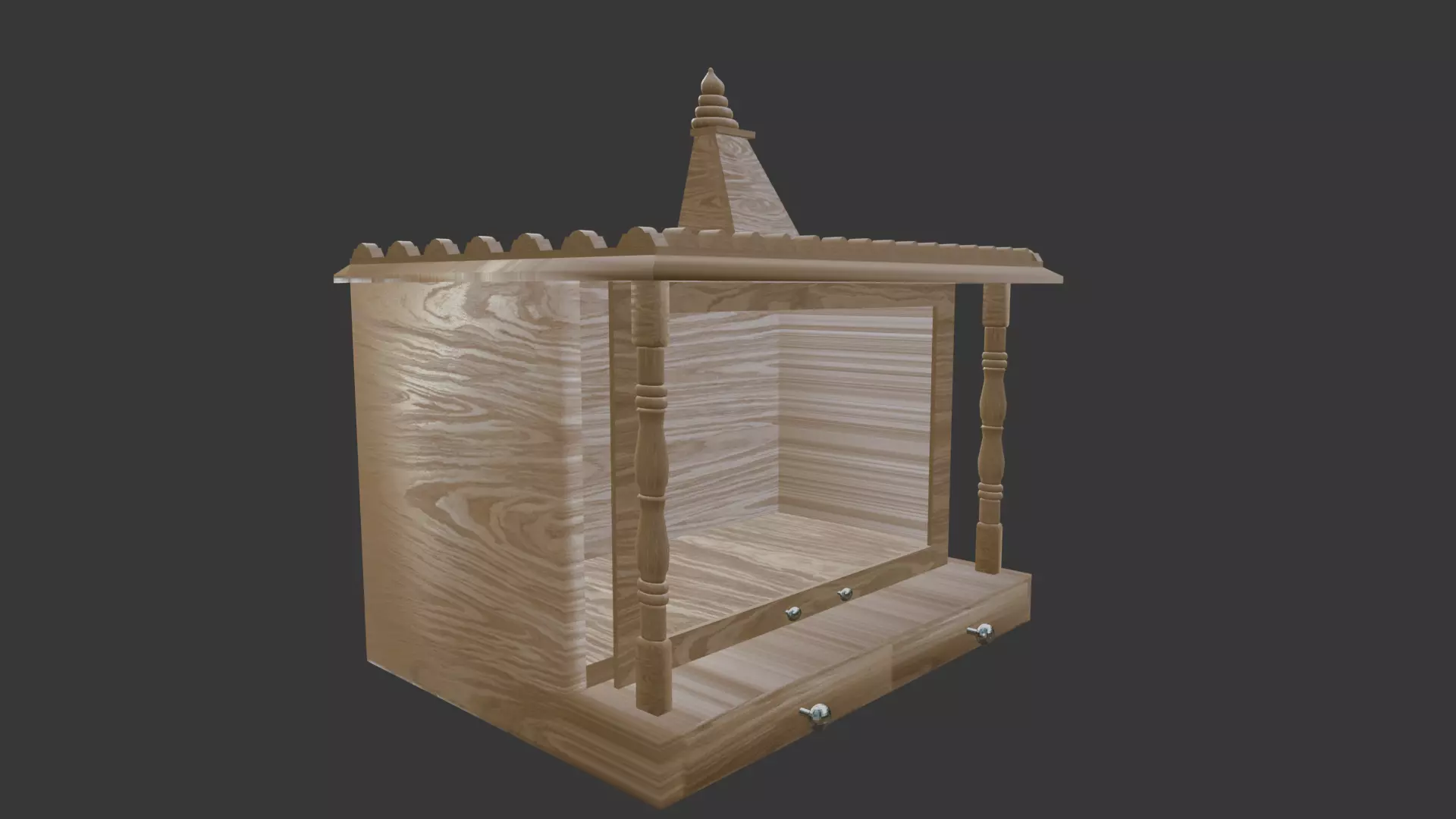 Low-Poly Temple Low-poly 3D model_1